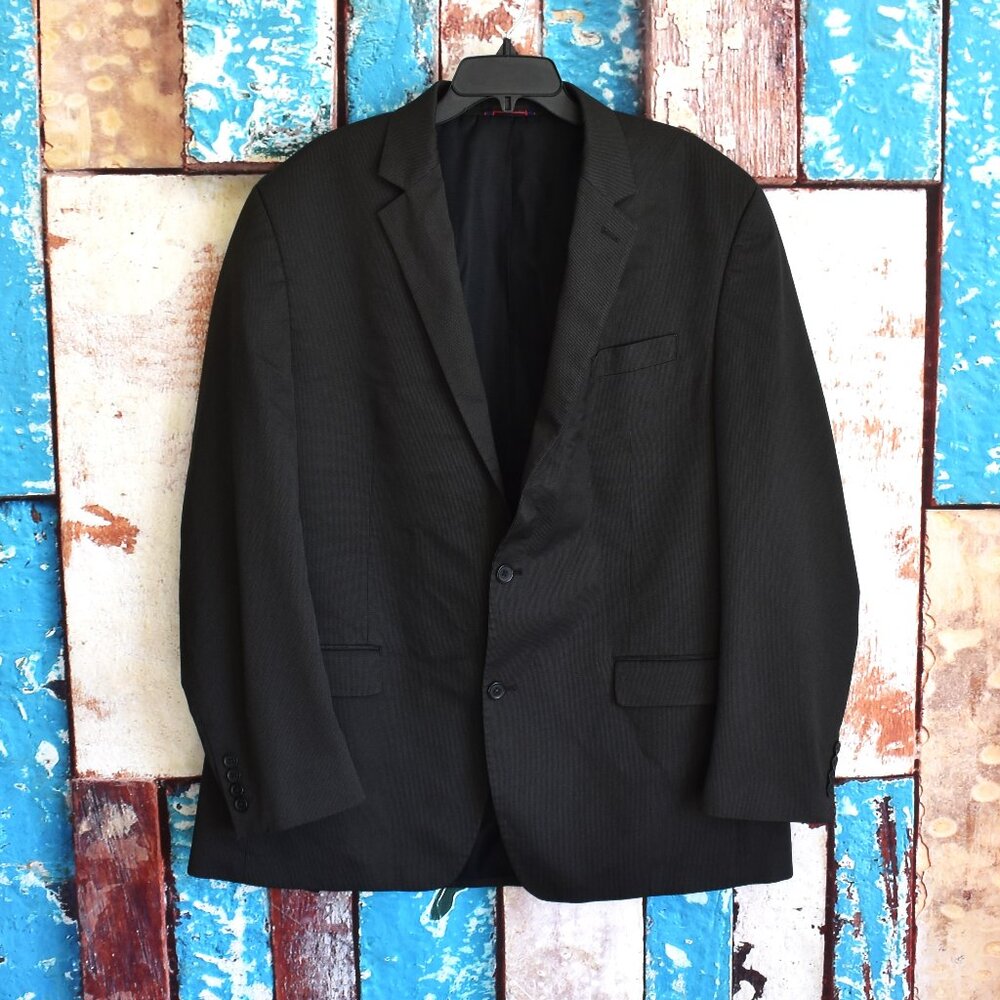 Men's Izod Men's Classic-Fit Suit Jackets Long Sleeve 48L Black